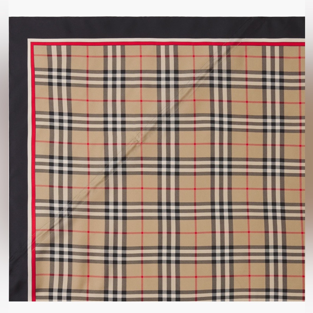 Burberry Vintage Check Drawcord Silk Scarf - Picture 4 of 8